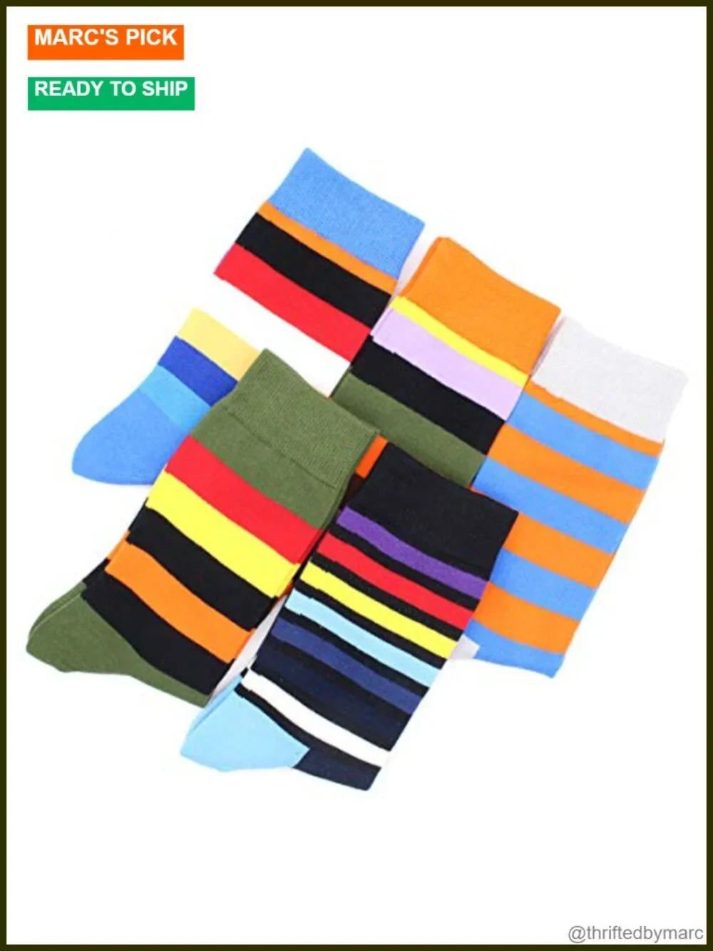 Fun Dress Socks, Pattern Funny Casual Socks, Striped Cotton Novelty Socks Size